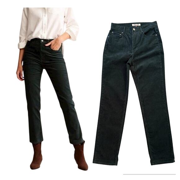 Boden 5 Pocket Slim Cord Jeans Corduroy Pants Dark Green Size 2 2R NEW - Picture 1 of 12